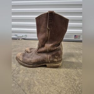 Red Wing Shoes Distressed Brown Western Boots